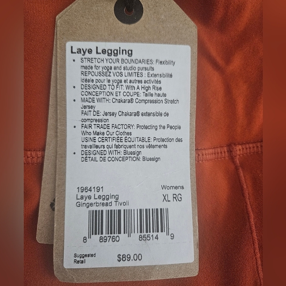 Prana Laye Legging Sz Extra Large, NWT - Picture 3 of 5